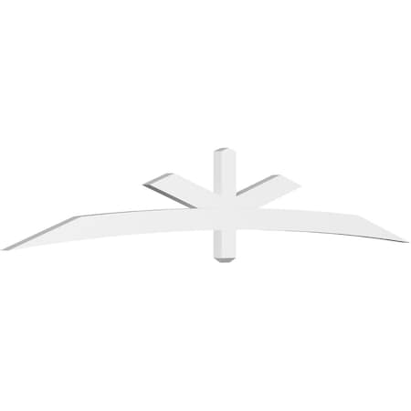 Ekena Millwork Alberta Architectural Grade PVC Gable Bracket, 108"W x 18"H x 2"D x 4"F, 4/12 Pitch GBP108X18X0204ALB00